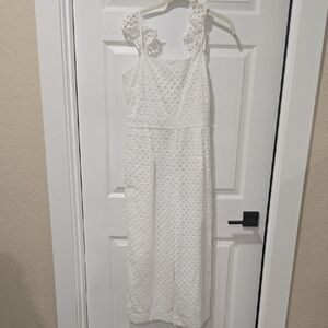 J. Crew White Halter Jumpsuit